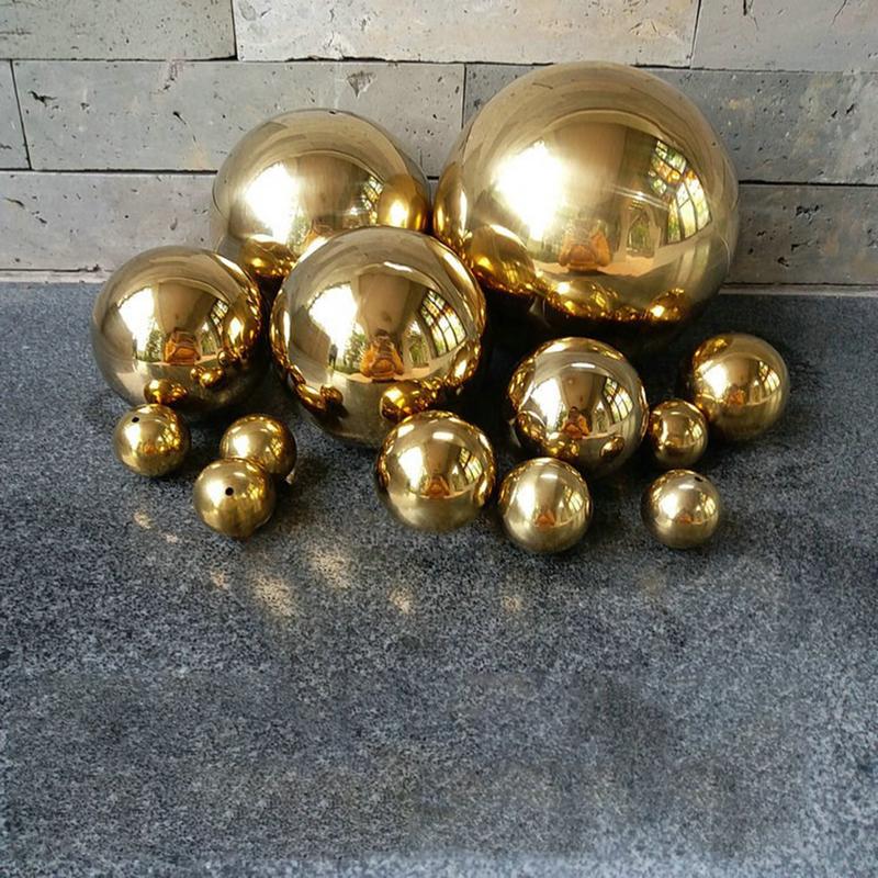 Gold Dia 25-300 Mm 304 Roestvrij Staal Holle Bal Naadloze Spiegel Ball Sphere Home Yard Zwembad Decoratie ornamenten