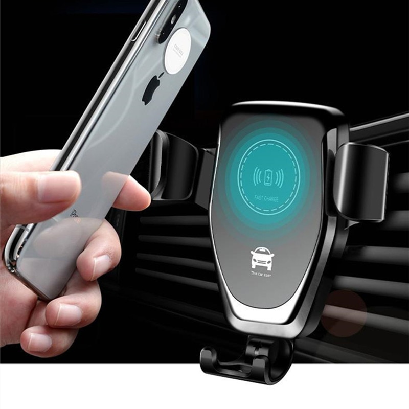 Szysgsd Automatische Gravity Auto Charger Mount Qi Draadloze Oplader Voor Iphone 11 Xs Xr 8 Plus Air Vent Telefoon Houder voor Samsung S10