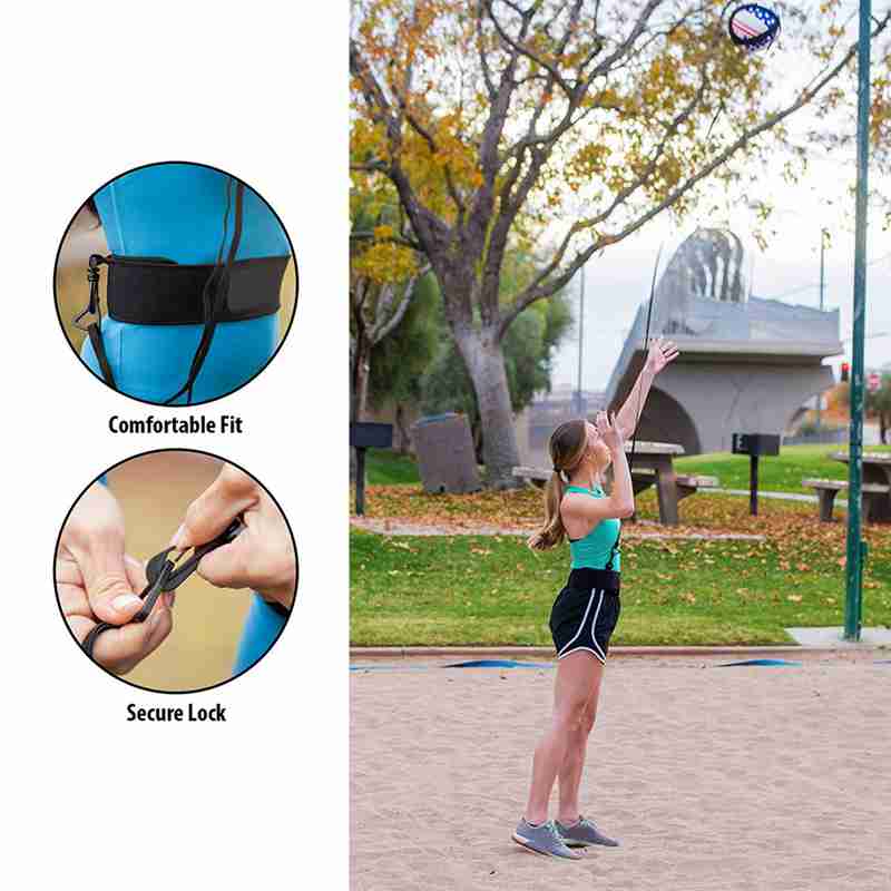 Pelota de voleibol práctica de entrenamiento de cinturón, gran ayuda de entrenamiento de voleibol para la práctica de entrenamiento de balanceo de brazo equipo de entrenamiento de rotaciones