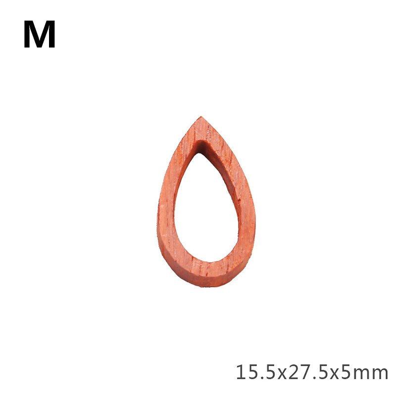 1pc Red Solid Wood Frame UV Resin Mold DIY Epoxy Resin Mold Rectangular Round Jewelry Pendant Accessories Necklace: M