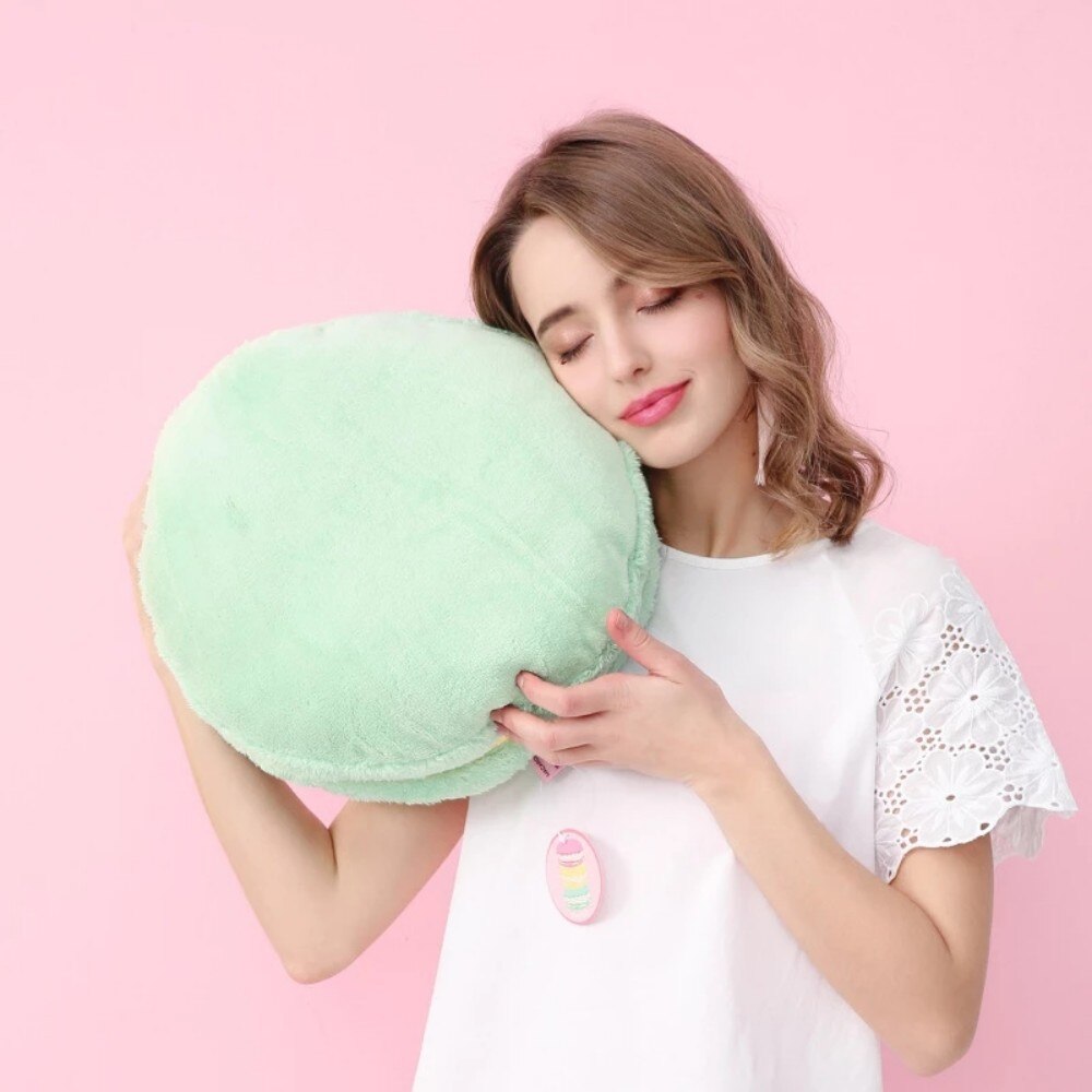 Macaron poduszka makaronik okrągły biały czerwony żółty niebieski zielony ciasteczka poduszka macaron prezent poduszka ICHIGO mleko