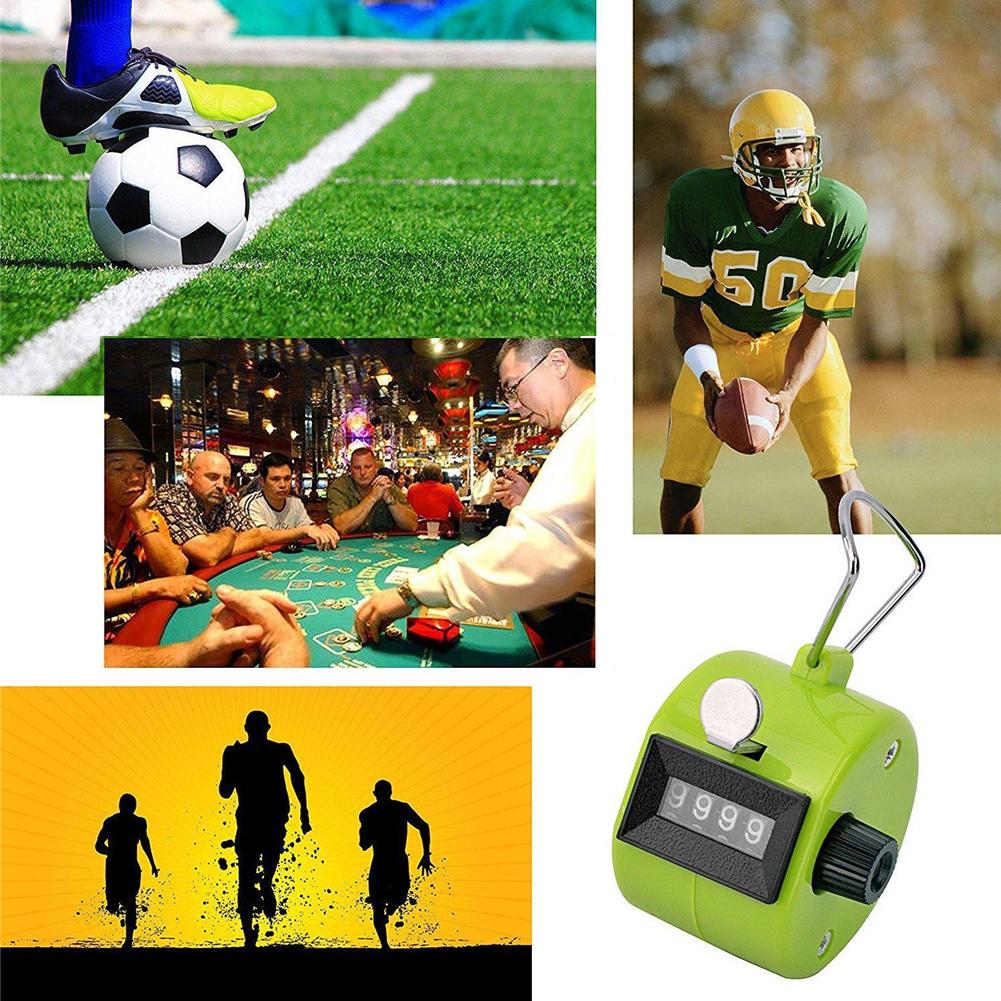 4 Digit Mechanical Counter 0000 To 9999 4 Digit Number Manual Mechanical Clicking Hand Counter For Sports Running Kicking