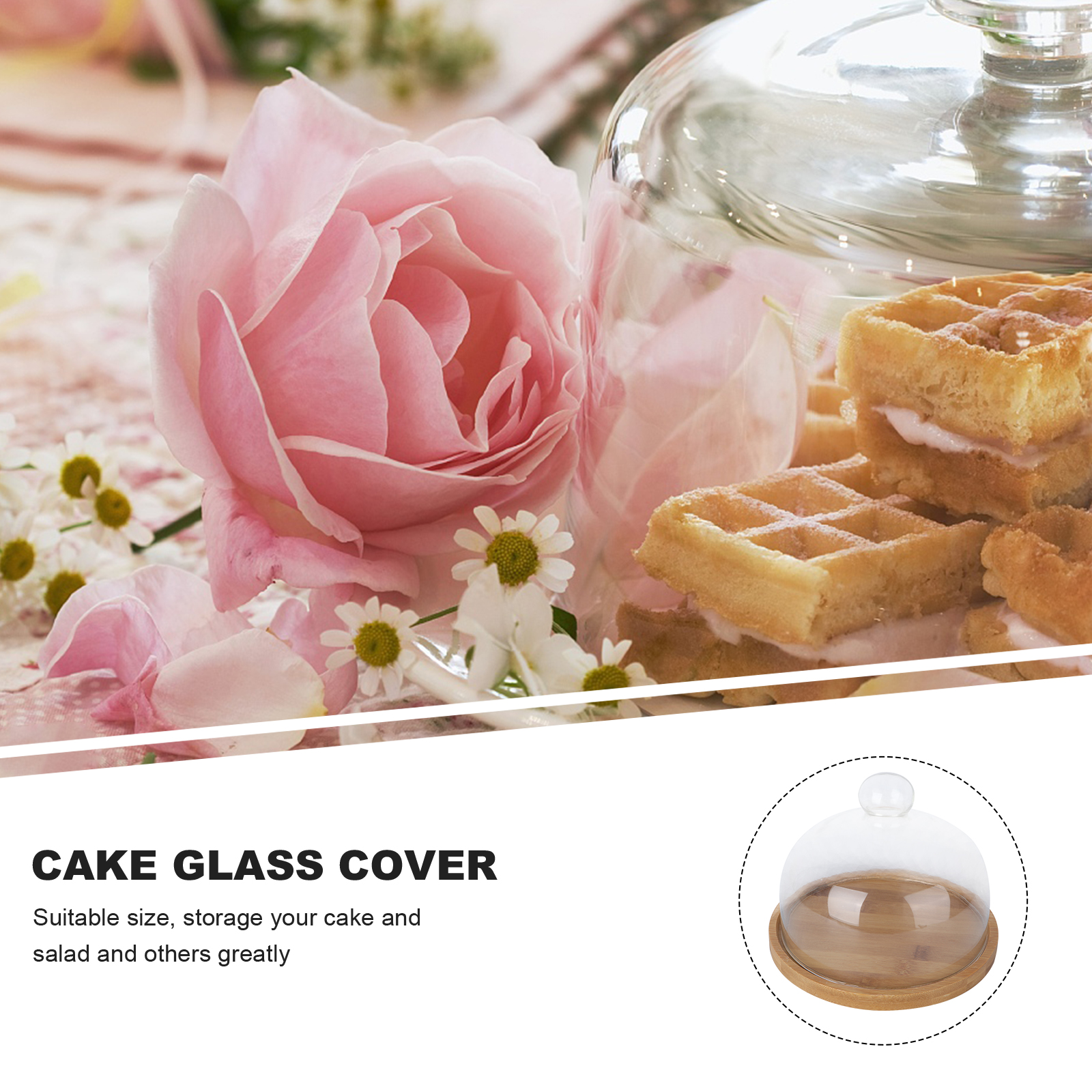 1 Pc Portable Cake and Cupcake Carrier Perfect for Transporting Cakes Cupcakes Pies or Other Desserts-20cm(Cake Cover+Bottom