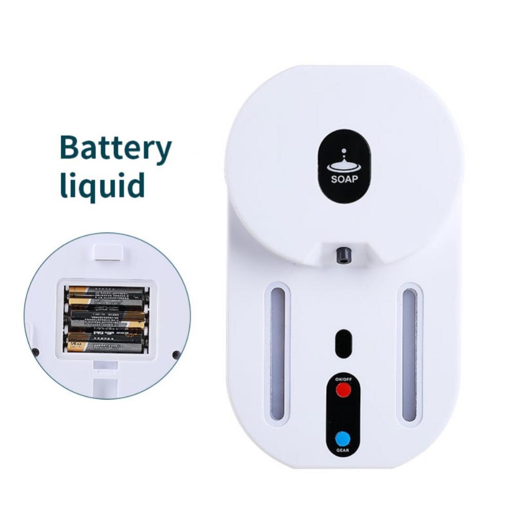 600ML Automatic Sensor Soap Dispenser USB Charging Intelligent Induction Hand Sanitizer Spray Liquid Foam Kitchen Bathroom Tools: 04 Battery type