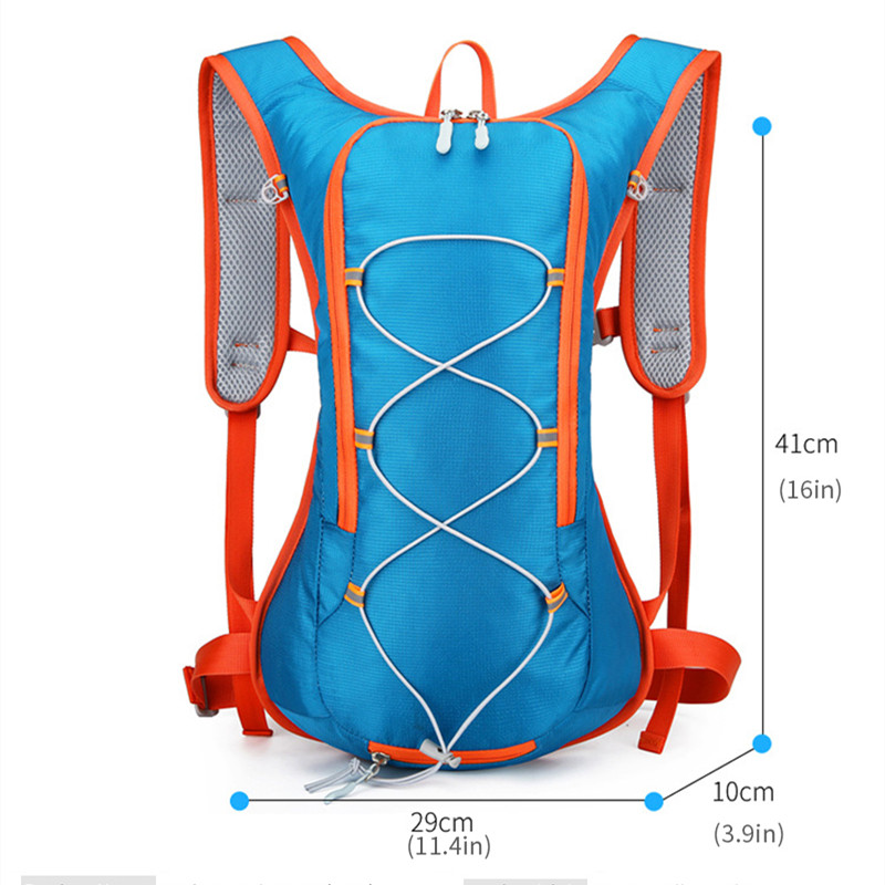 Mochila de bexiga ultraleve ao ar livre, bicicleta esportiva, ciclismo, corrida, caminhadas, bolsa de água de hidratação, capacete de armazenamento, impermeável, 12L, novo