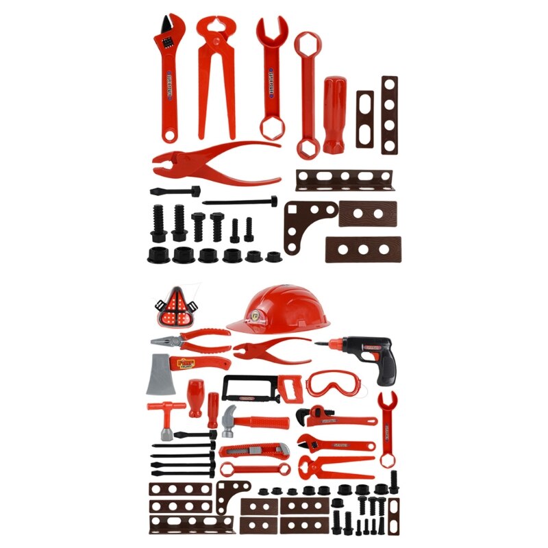 1 set tuingereedschap, speelgoed, reparatiegereedschap, plastic, techniek, onderhoud, speelgoed