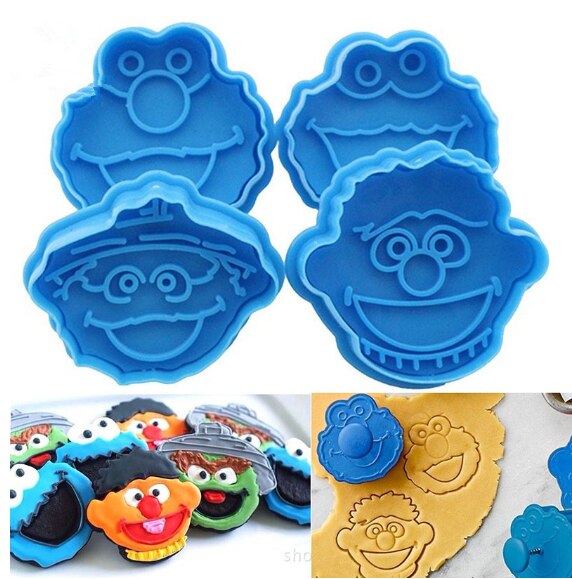 Ausstechformen Elefant Giraffe Löwe Zebra Kuchen Kolben Werkzeuge Gebäck Fondant Keks bilden Tiere Kunststoff Karikatur 4 Teile/satz CI: Puppe