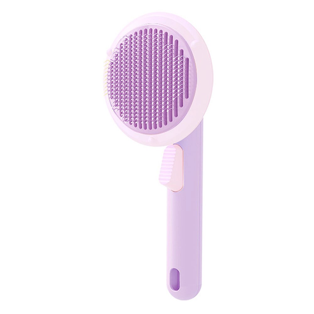Pumpkin Pet Comb Brush Remove Floating Hair Comb Fading Cat Brush Dog Long and Short Hair Self-cleaning Comb Open Knot Comb: Gray-Write