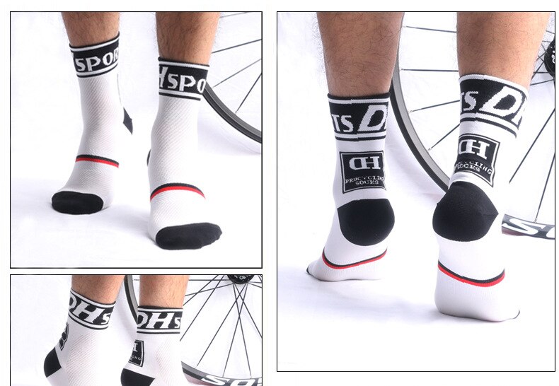 Sport Outdoor Breathable Road Bicycle Socks/Mountain Bike 97% nylon: White / 39-45