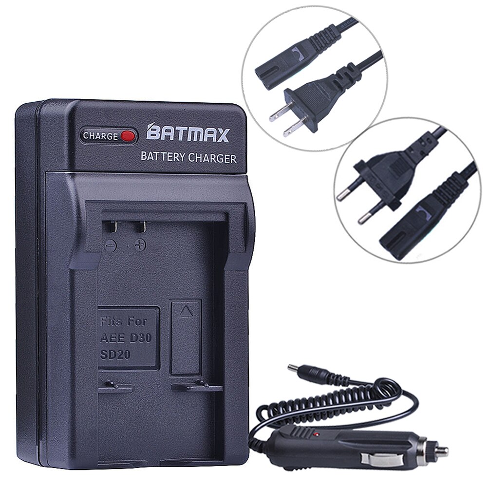 Baterías de DS-SD20 + cargador único para AEE Magicam SD18 SD19 SD20 SD21 SD22 SD23 SD30 Rollei 3 S, 2 unidades, Cámaras Deportivas de acción