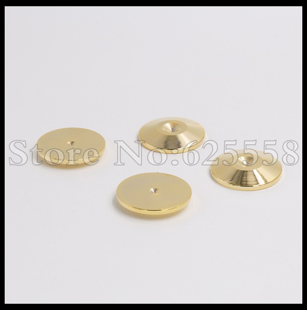 4 pz 5mm Placcato Oro Speaker Spike Zerbino Base di Scarpe Pad Isolamento Amp altoparlante a cono di pad