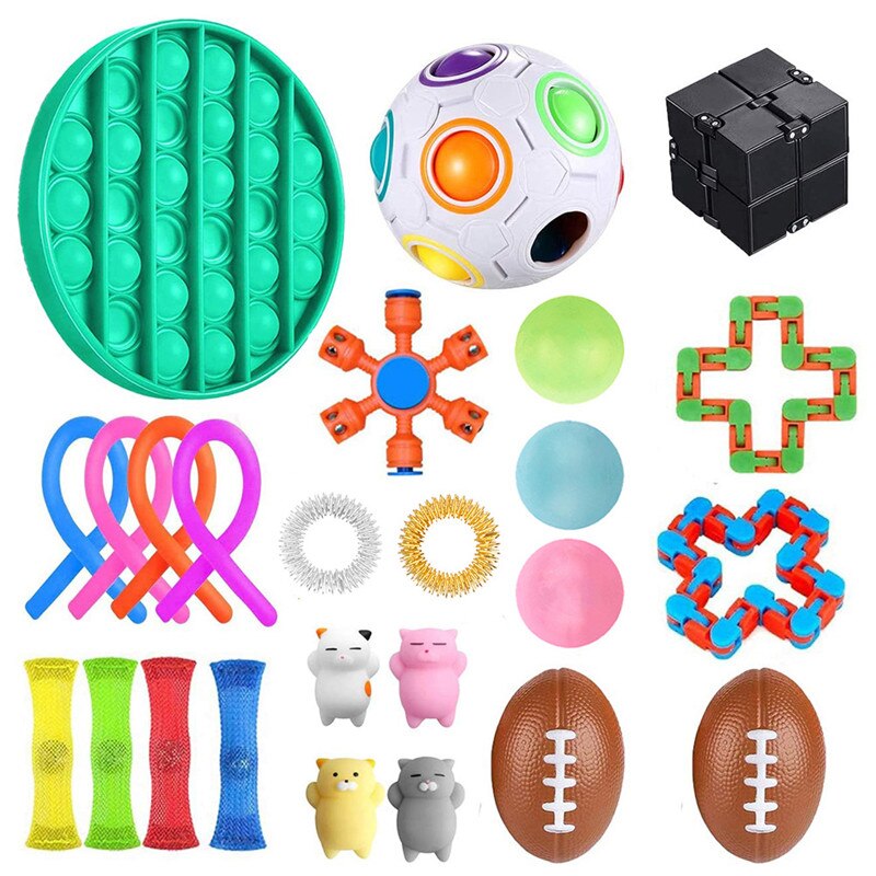 Fidget Toys Anti Stress Toy Set Relief For Adults Girls Boys Children Sensory Stress Relief Antistress Toys: T4