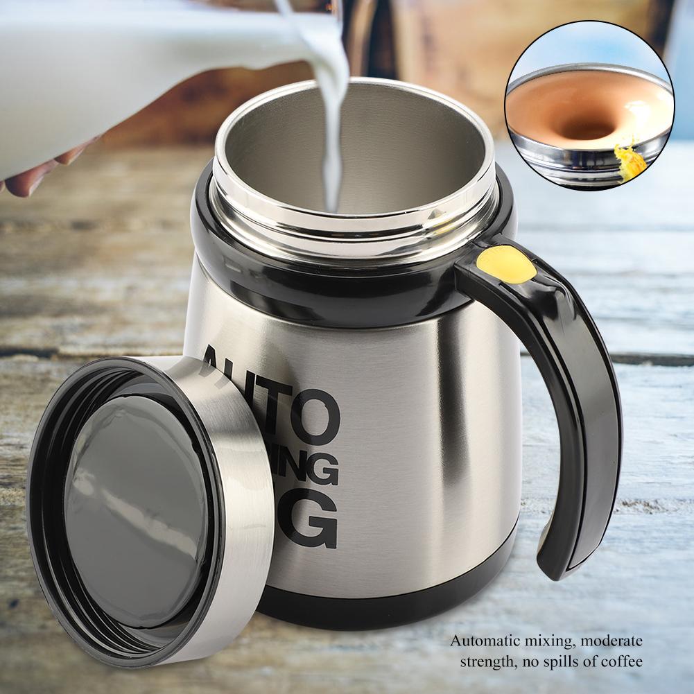 400ml koffiemelk automatische mengbekers zelfroerende mok roestvrijstalen thermische beker elektrische luie slimme dubbel geïsoleerde beker