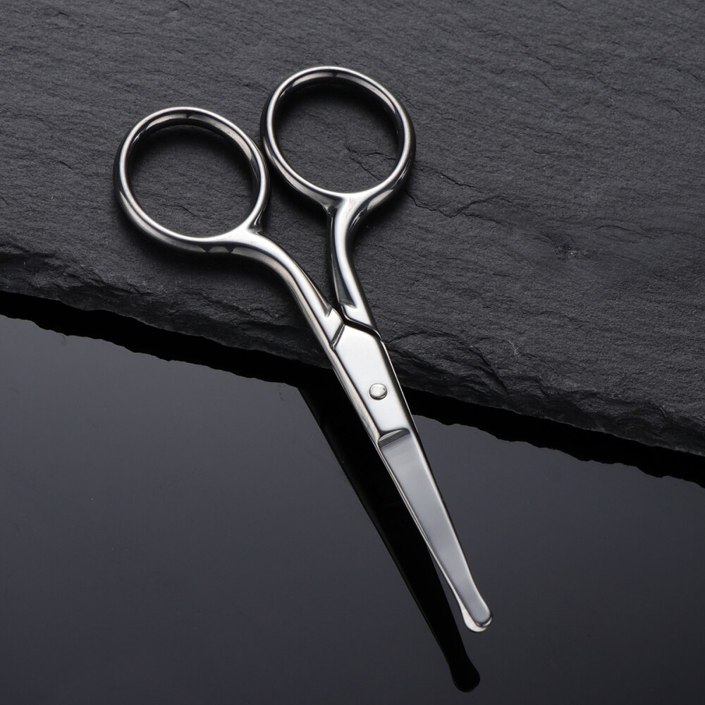 Rounded Nose Hair Trimmer Safety Scissors Multi Purpose Scissor with Round Tip for Facial Hair Eyebrow Beard Mustache Trimming