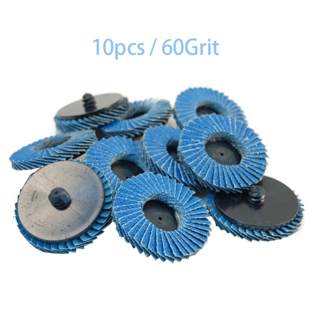 10PCS 2/3 Inch 40/60/80/120 Grit Roll Lock Flap Disc Grinding Sanding Wheel High Density Zirconia Alumina #35