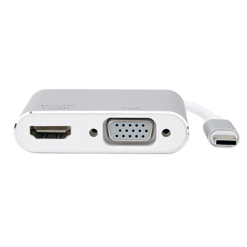 USB C HUB di Tipo C a HDMI VGA Converter 4K Thunderbolt 3 per il Computer Portatile Mac-book Google chromebook Pixel Usb-C Hub Hdmi