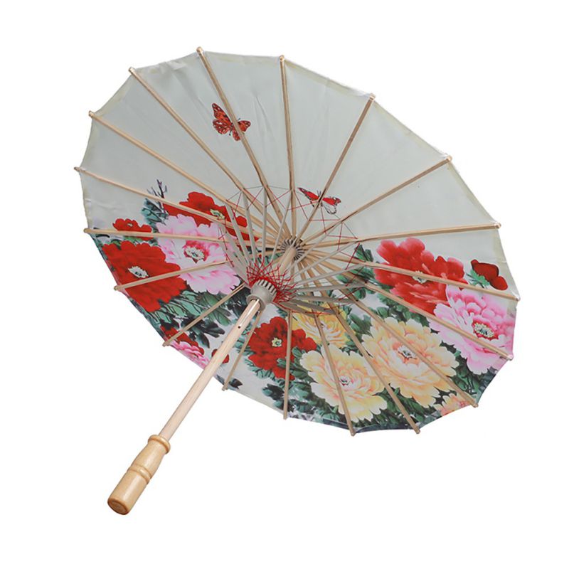 Paraguas artístico de tela de seda china, sombrilla decorativa de estilo clásico, papel de aceite pintado,