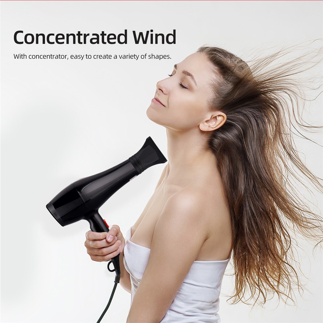 CkeyiN-secador de pelo , 750W, 220V, boquillas concentradoras para Barbero, viento y frío, herramienta de peluquería para salón