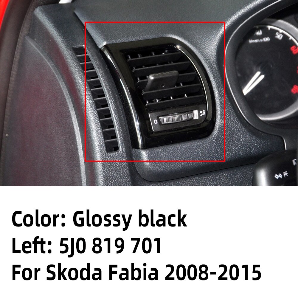 Rejilla de ventilación de aire acondicionado para salpicadero de coche Skoda Fabia 2 MK2 Roomster , 3 colores, 5J0820951E 5J0819701 5J0819702: B