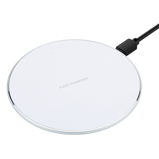 15W 10W Qi Wireless Charger For All mobile phones with wireless charging function Induction Fast Wireless Charging Dock Pad: 10W White