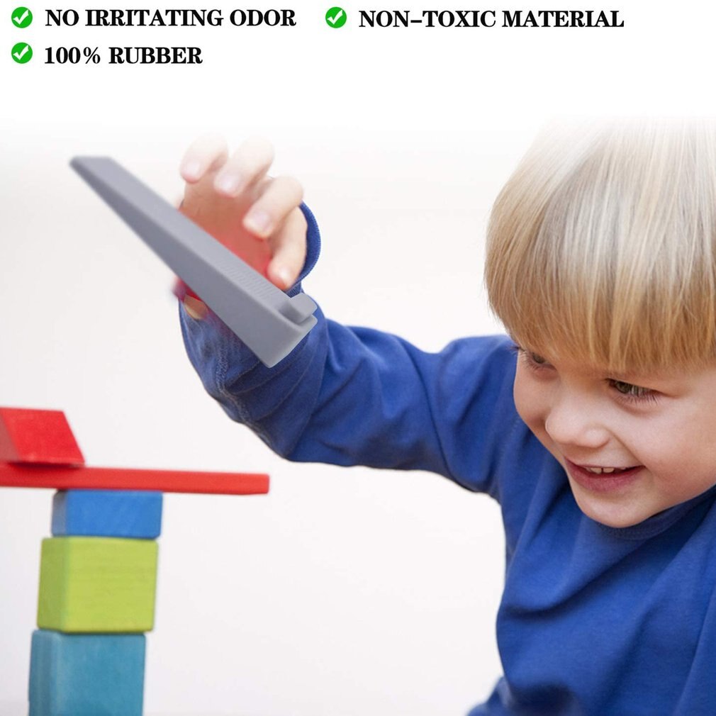 Winddichte rubberen stopper, rubberen deurstopper, hoog stapelbaar, smeedijzeren winddichte deurstopper, wigvormig, praktisch