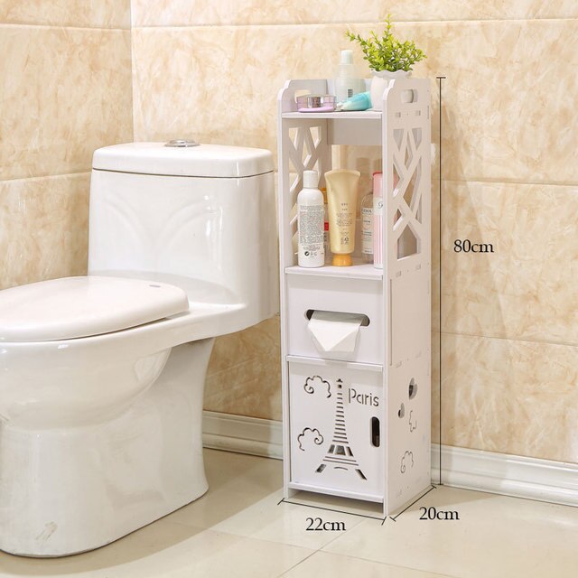 Floor Mounted Storage Rack Cabinet Corner Bathroom Vanity Bathroom Side Cabinet Towel Box Toilet Shelf Bathroom Furniture