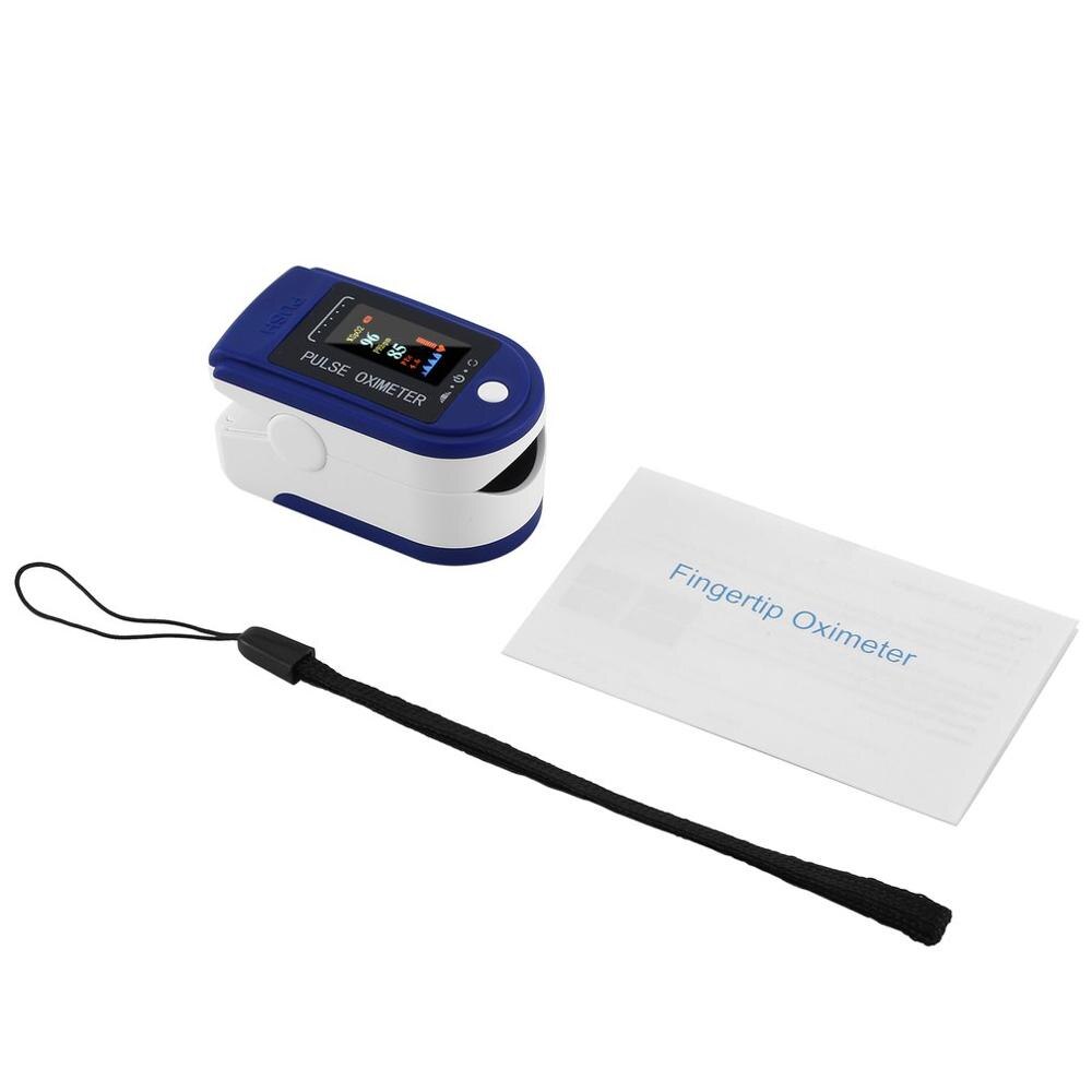 1 Set Vinger Pulsoxymeter Vinger Clip Hartslag Pulsoxymeter Hartslagmeter Bloed Zuurstof Meter Sensor Druk Met Touw