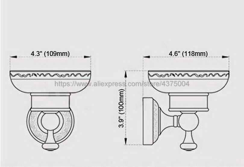 Soap Dishes Antique Brass Wall Mounted Soap Holder Antique Brass Soap Dish for WC Bathroom Accessories Bath Products Nba492