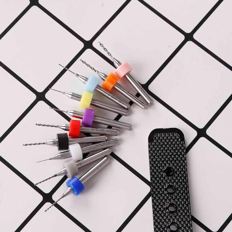 0.3-1.2mm acier au tungstène carbure foret ensemble pour métal horloger réparation Circuit imprimé tungstène montre réparation outil