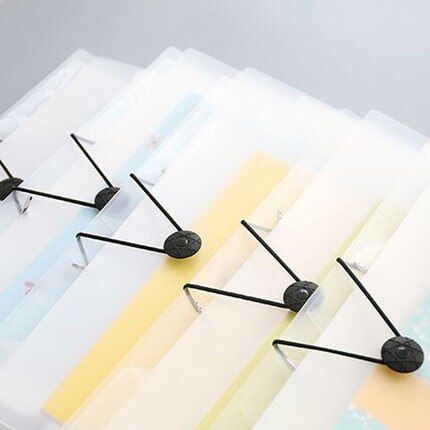 8 Pocket Folder A4 PVC Bag Transparent Expanding File Folder For Documents