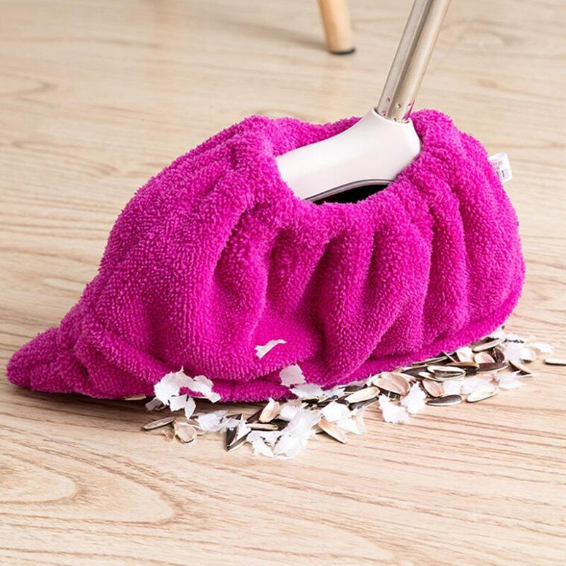 Multi-function Broom Flannel Broom Sweeping Cloth Cleaning Rag Mop Replacement Cloth Soft Reusable Practical