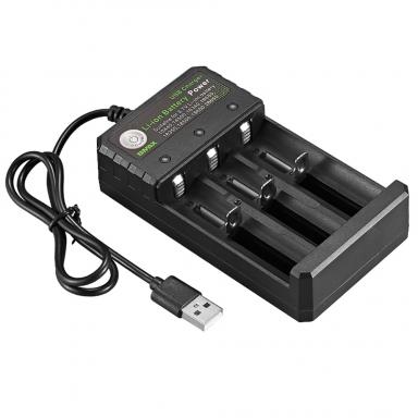 2 3 4 Slots 18650 Battery Charger 3.7V Portable Rechargeable Charger Lithium For 26650 18700 17670 16340 14500 10440 Batteries: WHITE
