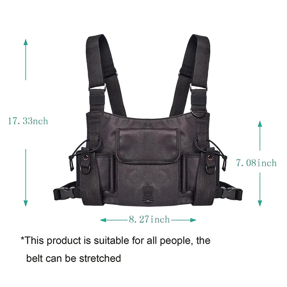 Radio Pocket Chest Harness Nylon Pack Pouch Holster Vest Rig For Walkie Talkie Adjustable shoulder strap Mountaineering backpack