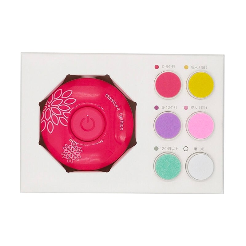 Baby Elektrische Nail Trimmer Kids Schaar Zuigeling Nail Care Safe Nagelknipper Cutter Voor Newbron Nail Polijstmachine Manicure: Rose Red