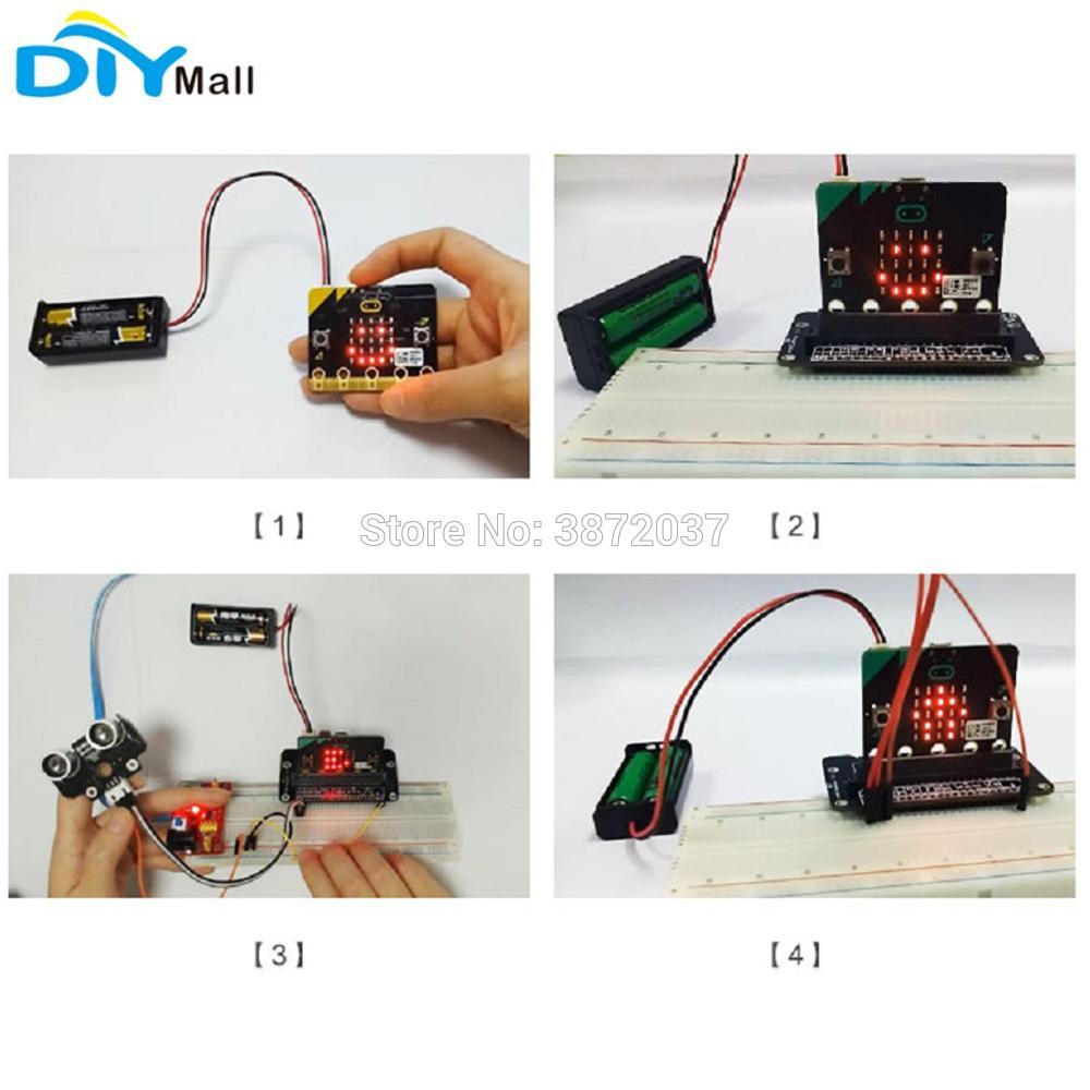 5 uds/lote funda porta baterías carcasa 3V PH2.0 interfaz para Micro: bit Microbit 2 uds pilas AAA