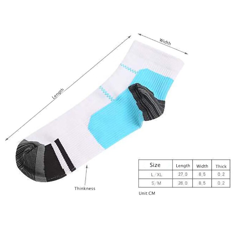 USHINE Miracle Foot Compression Socks Anti-fatigue Plantar Fasciitis Heel Spurs Pain Sock Men Women Sports Socks