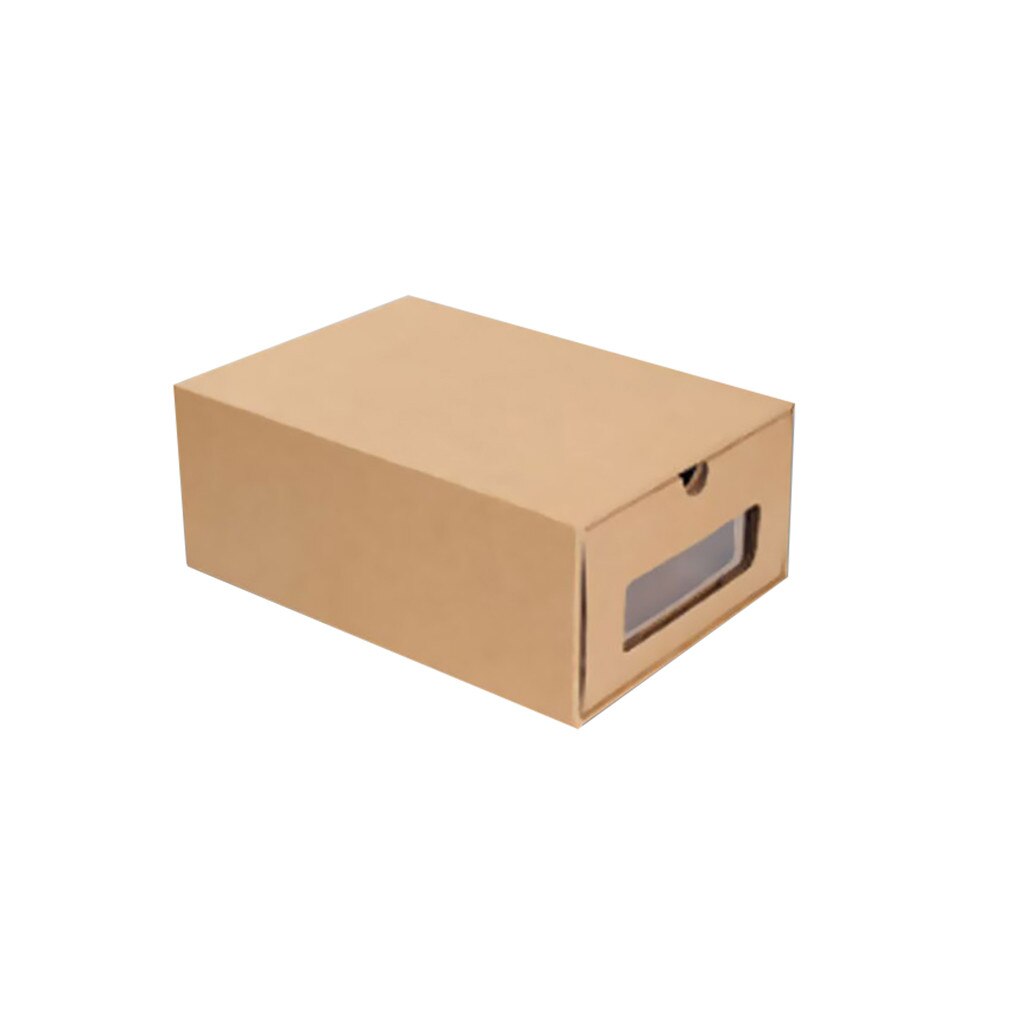 Thick transparent cowhide paper box Thickened Kraft Cardboard Box Transparent Drawer Shoebox Receptacle Box paper storage