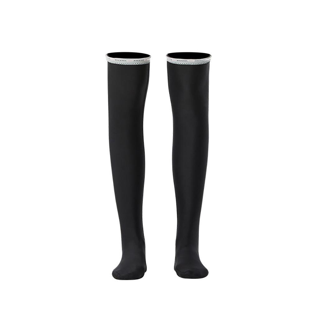 Las mujeres neopreno de 1,5 MM alto calcetines de tubo y surf buceo en profundidad y superficie medias Anti-sol deportes de agua accesorios: Black L