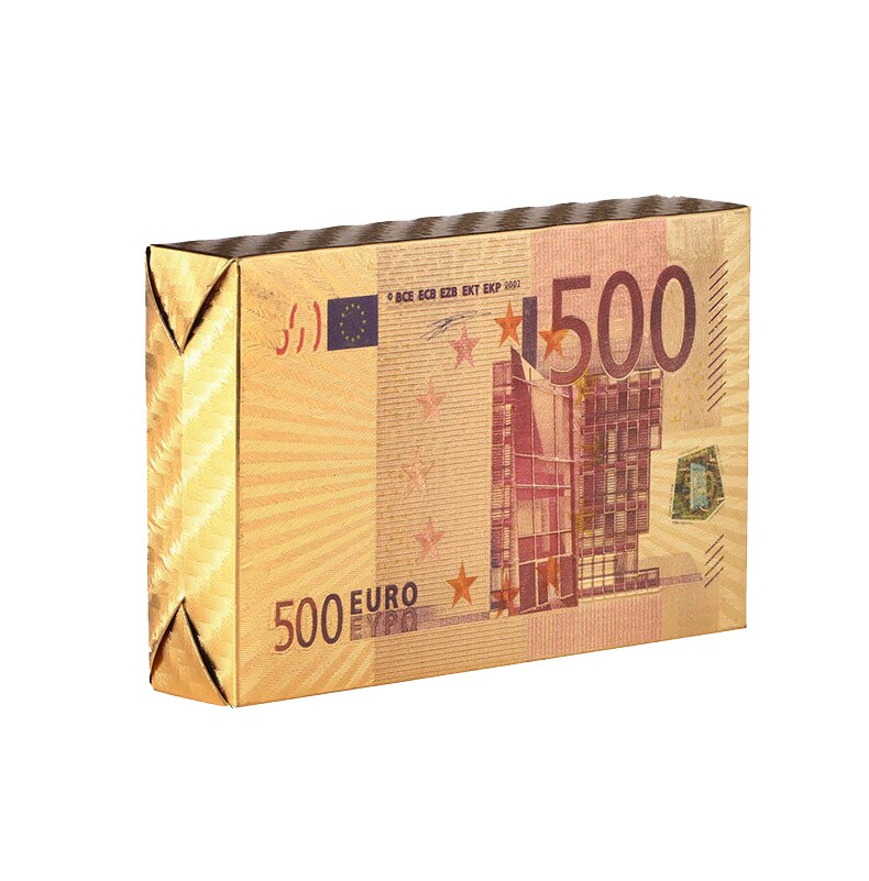 Guld spillekort euro & dollar spillekort poker spil dæk guldfolie poker sæt plast magisk kort vandtæt gyh