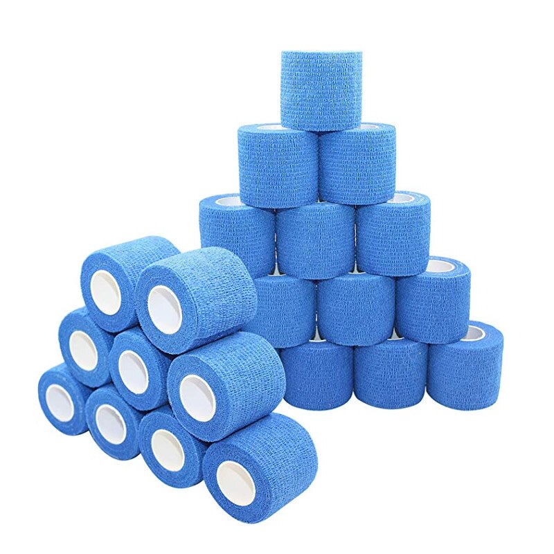 24 Rolls Of Self-Adhesive Bandage 5cm*4.5m Emergency Tape Elastic Self-Adhesive Tape, Suitable For Sports Wrists And Ankles: HN-102