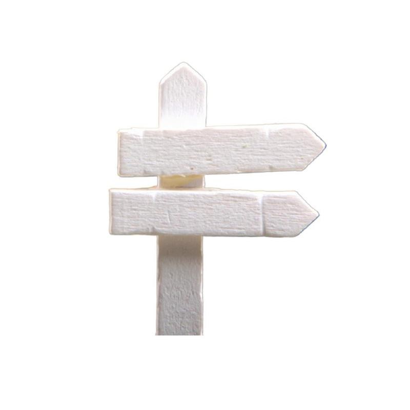 1Pcs Mini Miniatuur Houten Omheining Wegwijzer Ambachtelijke Tuin Decor Ornament Plant Pot Micro Landschap Bonsai