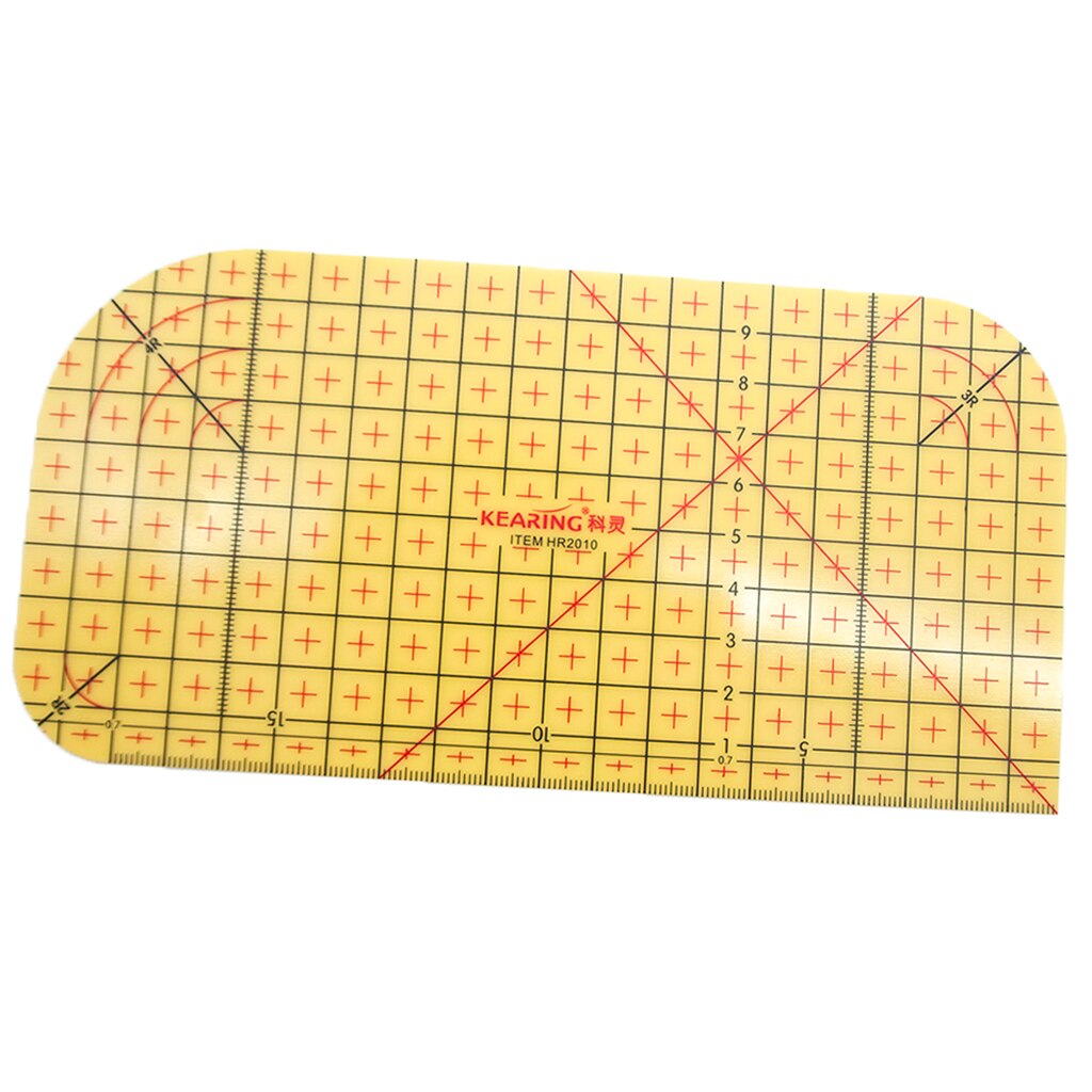 Regla de reglas de costura de resina, sin miedo a la plancha seca o al vapor para plegar, medir el dobladillo de presión de 20cm x 10cm