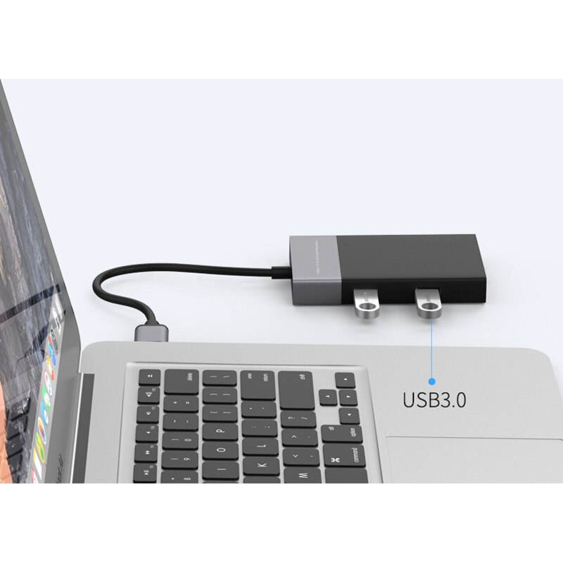6 in 1 multi minneskortläsare usb 3.0 2 port hub adapter för xqd cf compact flash tf micro sd kort och u flash disk enhet läs