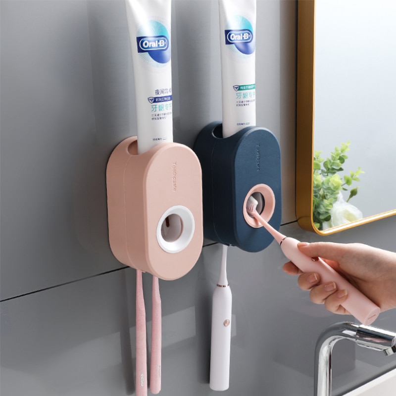 Automatische Tandpasta Dispenser Badkamer Accessoires Wand-Squeezer Voor Volwassenen En Kinderen Tandenborstelhouder Tool