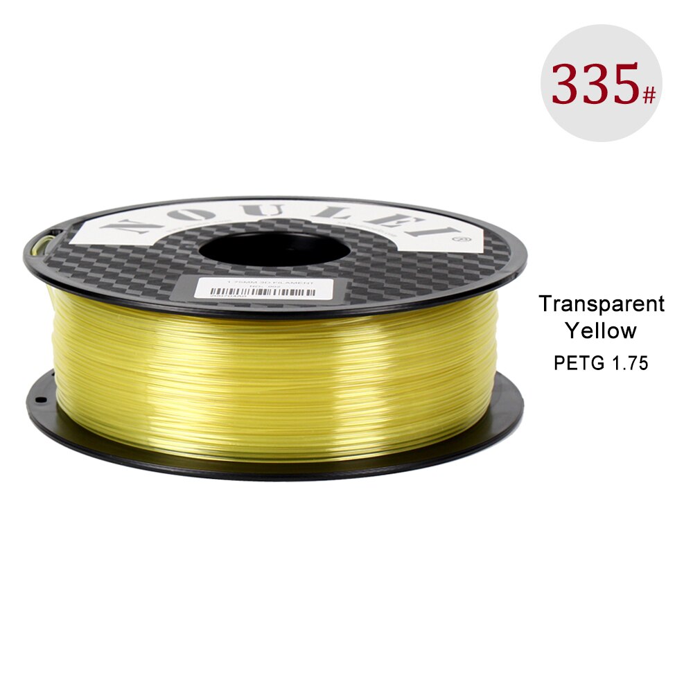 Noulei petg filament 1.75mm plast 3d tryck filament petg 1kg höghållfast 3d tryckmaterial: Trans-gul