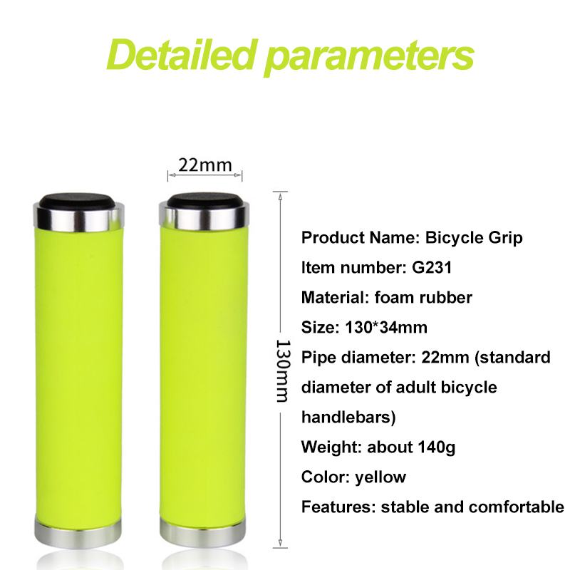 Foamed Rubber MTB Grips Alloys Bilateral Lock Bicycle Handlebar Soft Grip Anti-skid Mountain Bike Handle Accessories BMX Cycling