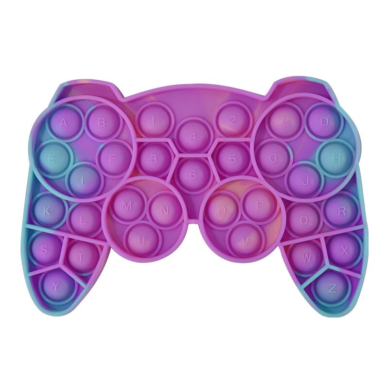 Squeeze Toy Rainbow Fidget Toys Push Bubble Animal Sensory Autism Squeeze Stress Reliever Mini Game Simple Dimple Relax Toy: YELLOW