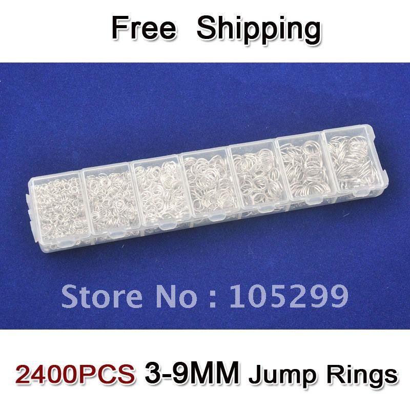 Lot 2400pcs 3-4-5-6-7-8-9mm 925 Sterling Silver Components 925 Sterling Silver Jewelry Accessories Jump Rings