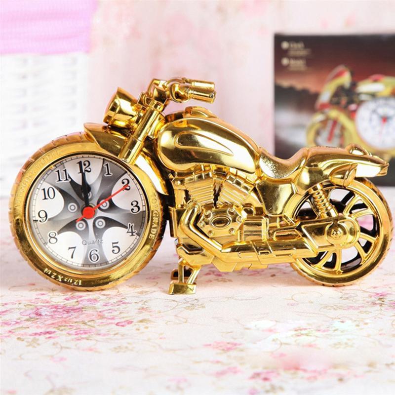 Lyxig vintage gammal stil kvarts väckarklocka motorcykel modell unik för motorälskare barn