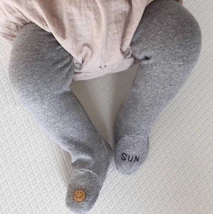 Baby Leggings pantyhose bottoming newborn baby influx of boy and gril even foot Leggings Baby Stockings Newborn: Gray / 9M